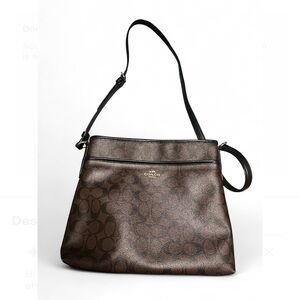 Coach Signature Brown Shoulder Bag